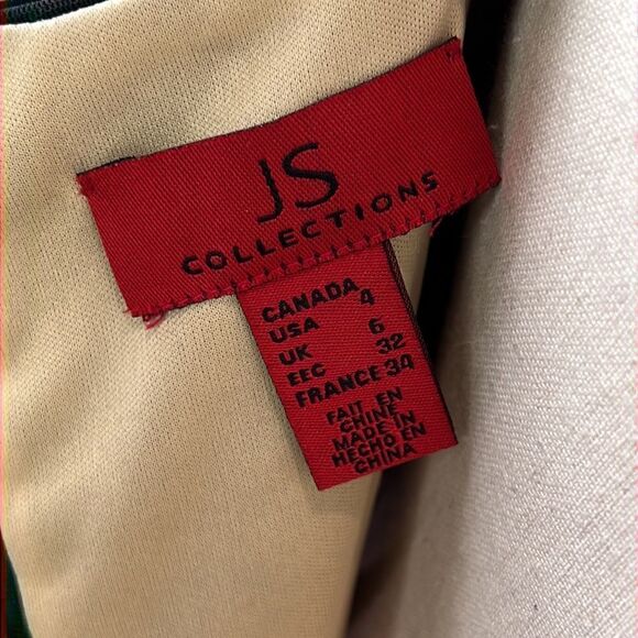 JS COLLECTIONS Sweetheart Neckline Formal Dress Black Sz 4 EUC - Picture 7 of 8